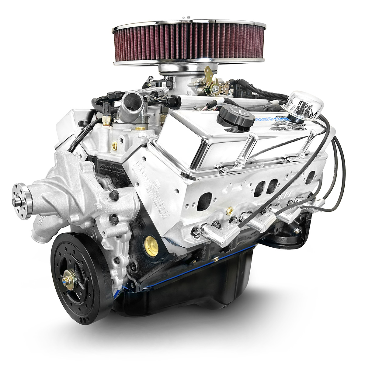 New BluePrint Small Block GM 383 c.i. drop in ready Crate Engine - dressed longblock w/ carb - BP38318MPFID